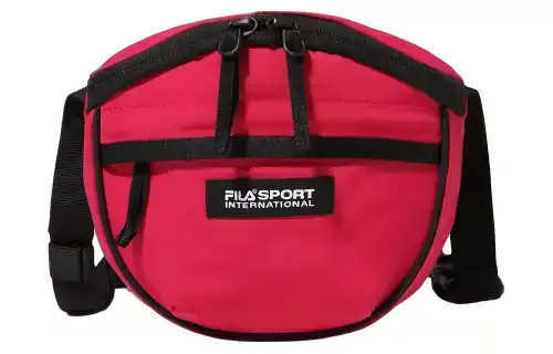 FILA Nylon Crisscross Bag, Shoulder Bag, Crossbody Bag Small Unisex Fuchsia