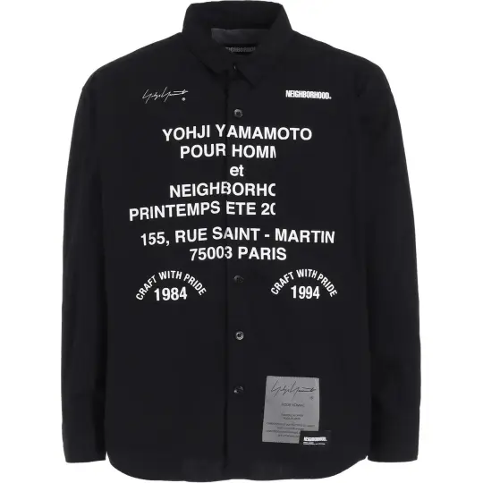 Yohji Yamamoto x Neighborhood printed long-sleeves shirt