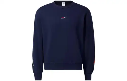 Reebok Sweatshirts Men's Dark Blue Crew Neck Moderate Regular