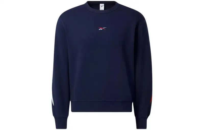 Reebok Sweatshirts Men's Dark Blue Crew Neck Moderate Regular