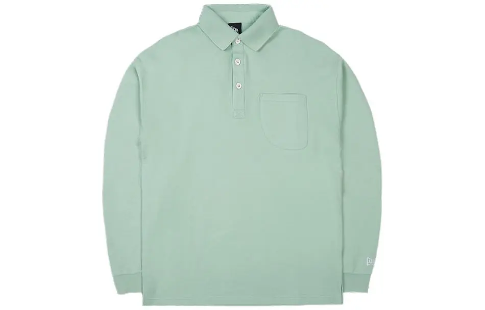 New Era Polo Shirts Unisex Green Polo Collar Moderate Straight Fit
