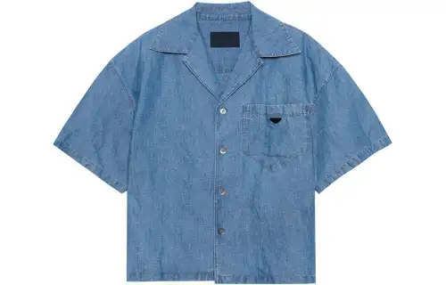 【Previous Season】short-sleeved chambray shirt
