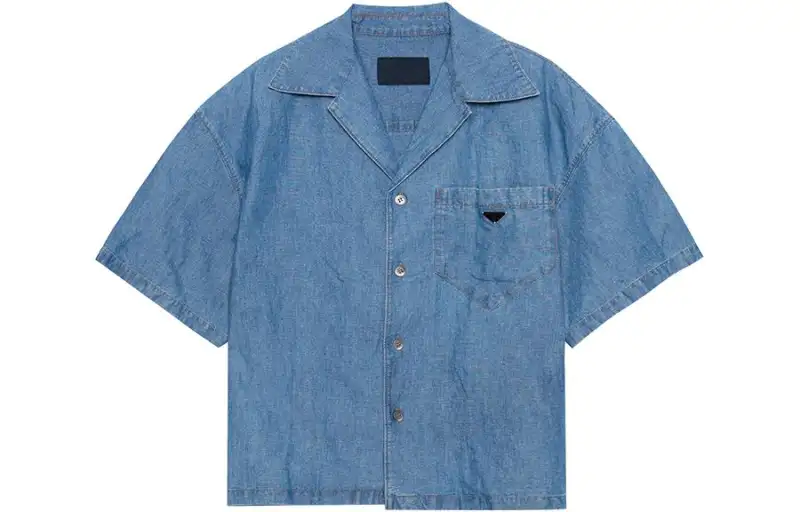 【Previous Season】short-sleeved chambray shirt
