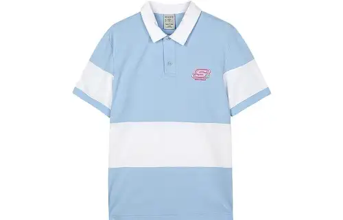 Skechers X Polo Shirts Men's Cerulean Sky Polo Collar Moderate Straight Fit