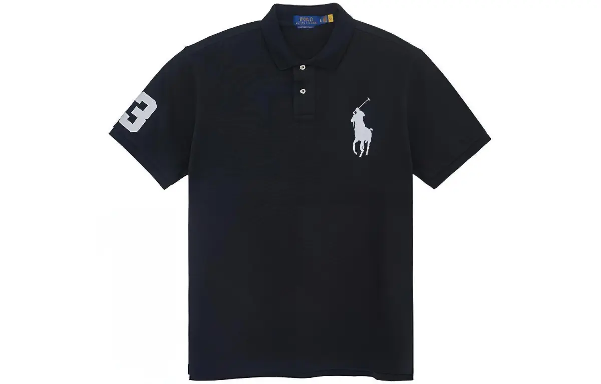 Polo Ralph Lauren Big Pony SS23 Polo Shirt Custom Slim Fit Men's Black