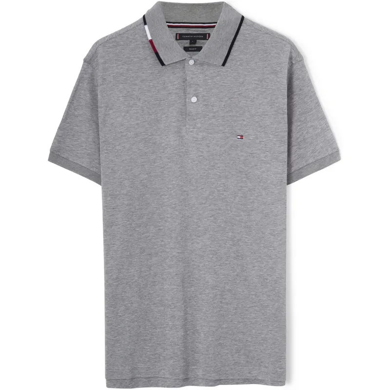 Tommy Hilfiger SS23 Polo Shirt Men's Dark Gray