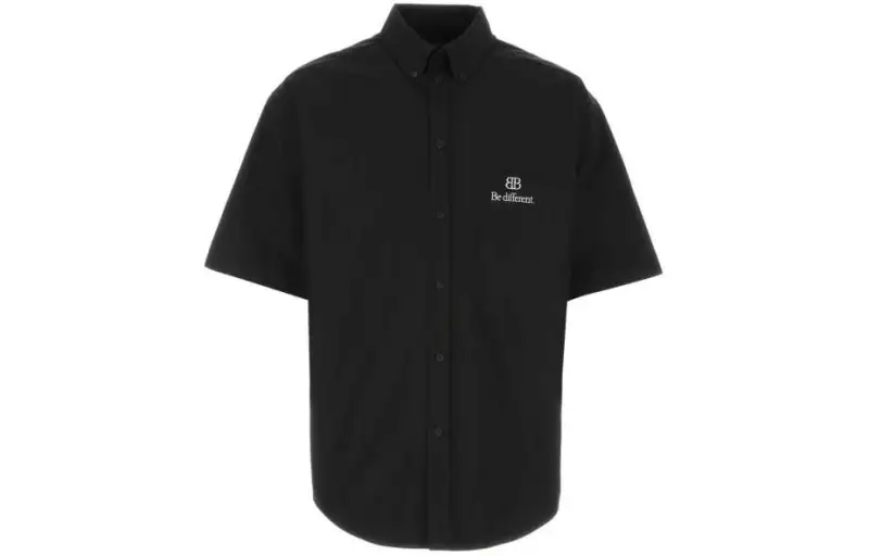 Balenciaga Shirts Men's Black Lapel Moderate Other