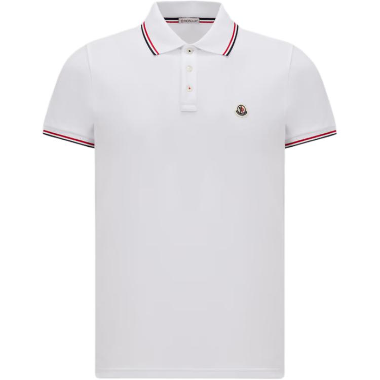 Мужская футболка-поло Moncler Moncler SS25 Polo (белая)