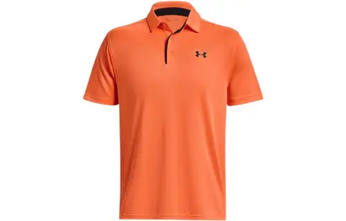 Under Armour Polo Shirts Men's Orange Polo Collar Thin Straight Fit