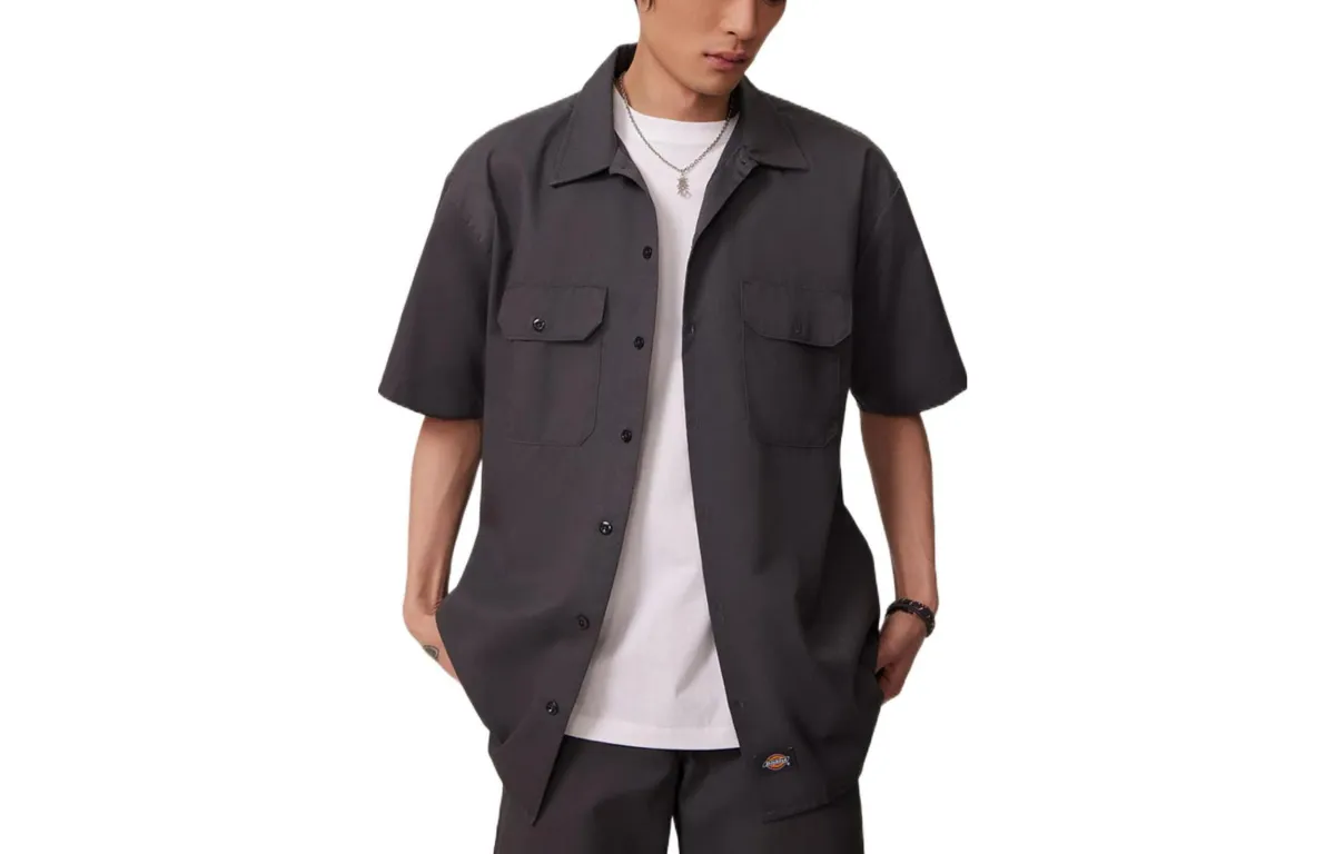 Dickies Shirts Men's Dark Gray Lapel Moderate Other