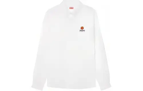 KENZO Boke Flower Logo Embroidered Buttoned Shirt