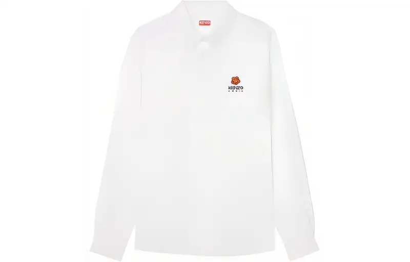 KENZO Boke Flower Logo Embroidered Buttoned Shirt