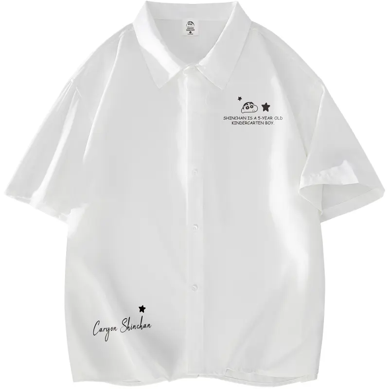 Crayon Shinchan Shirts Unisex Lapel Moderate Other