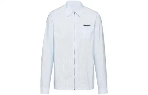 PRADA Shirts Men's Blue Lapel Moderate