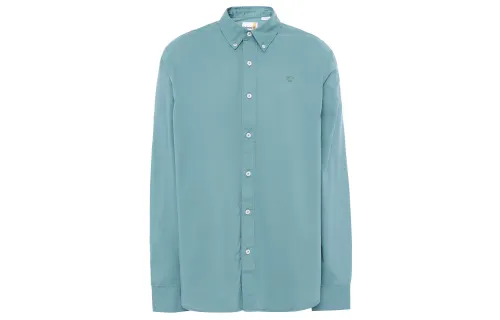 Timberland Shirts Unisex Green Pointed Collar Moderate Shirt