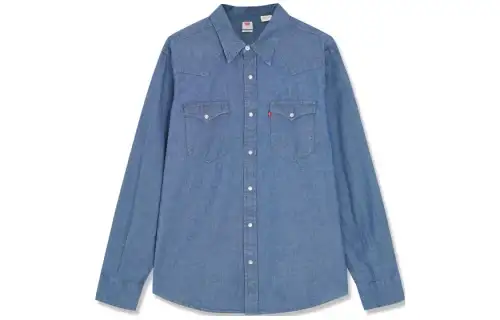Levis Shirts Men's Dark Blue Lapel Moderate Other