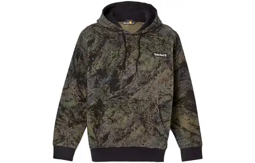 Timberland Sweatshirts Unisex Green Hooded Moderate Regular