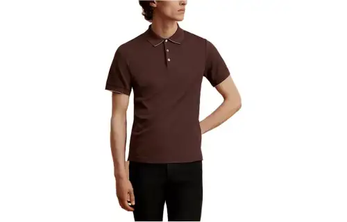 HERMES SS23 Polo Shirt Men's Coffee
