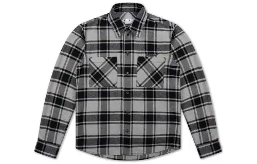 OFF WHITE Shirts Men's Gray Lapel Moderate Other
