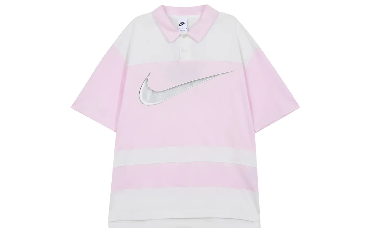 Nike Sportswear Men's Color Block Polo Shirt Pink
