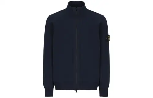 STONE ISLAND Logo Patch Zipped Jumper