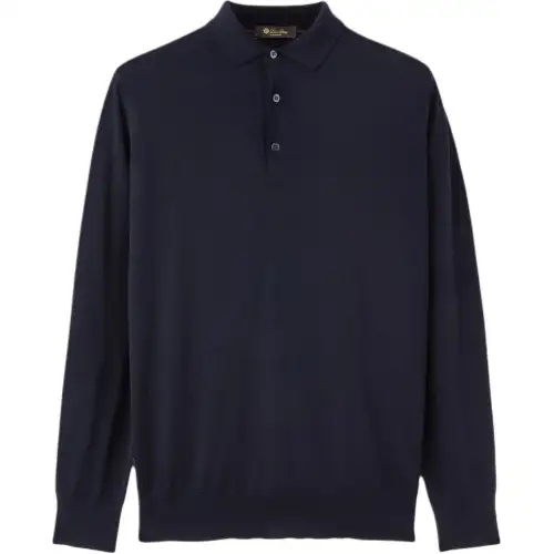 Loro Piana Long Sleeved Knitted Polo Shirt