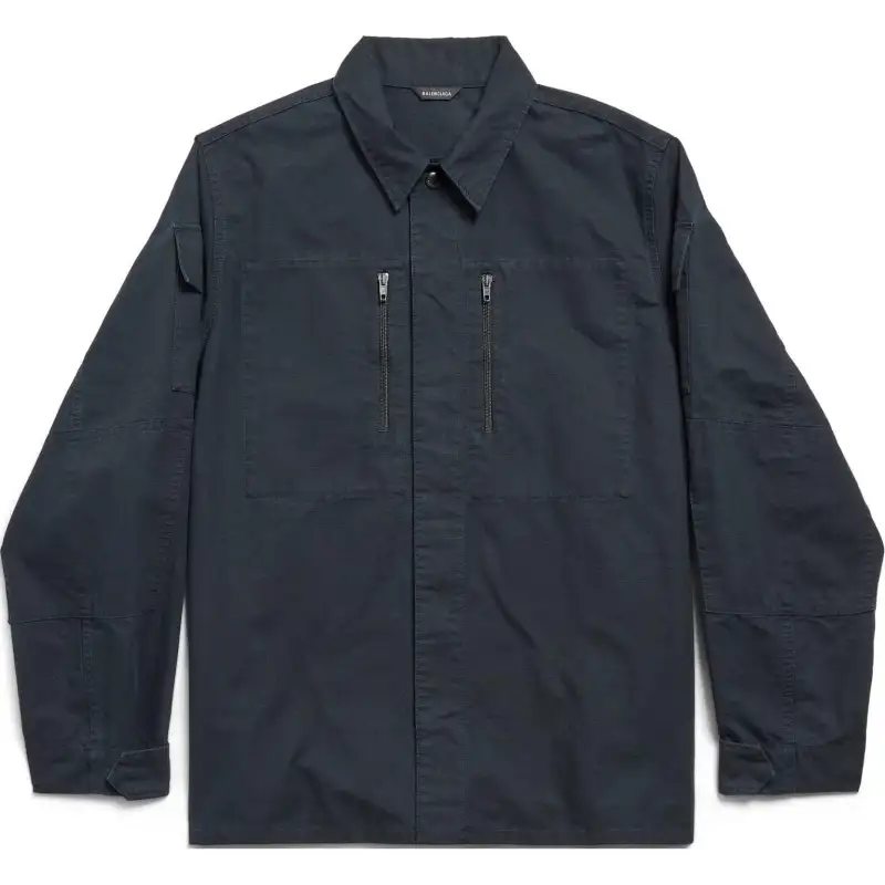 Balenciaga Military Ripstop Shirt Jacket