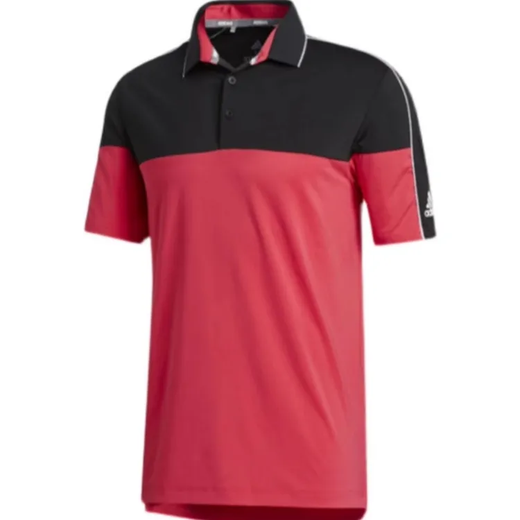 Adidas Polo Shirt Men's Black/Active Pink
