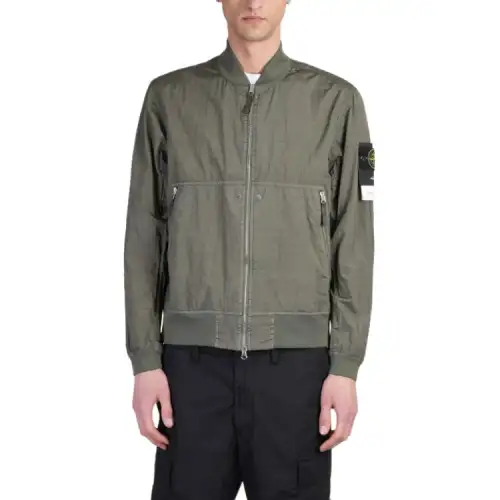 STONE ISLAND Logo Patch Zipped Jacket