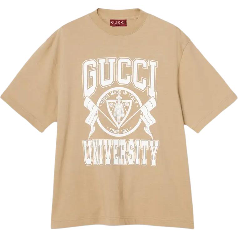Мужская футболка Gucci (бежевая)