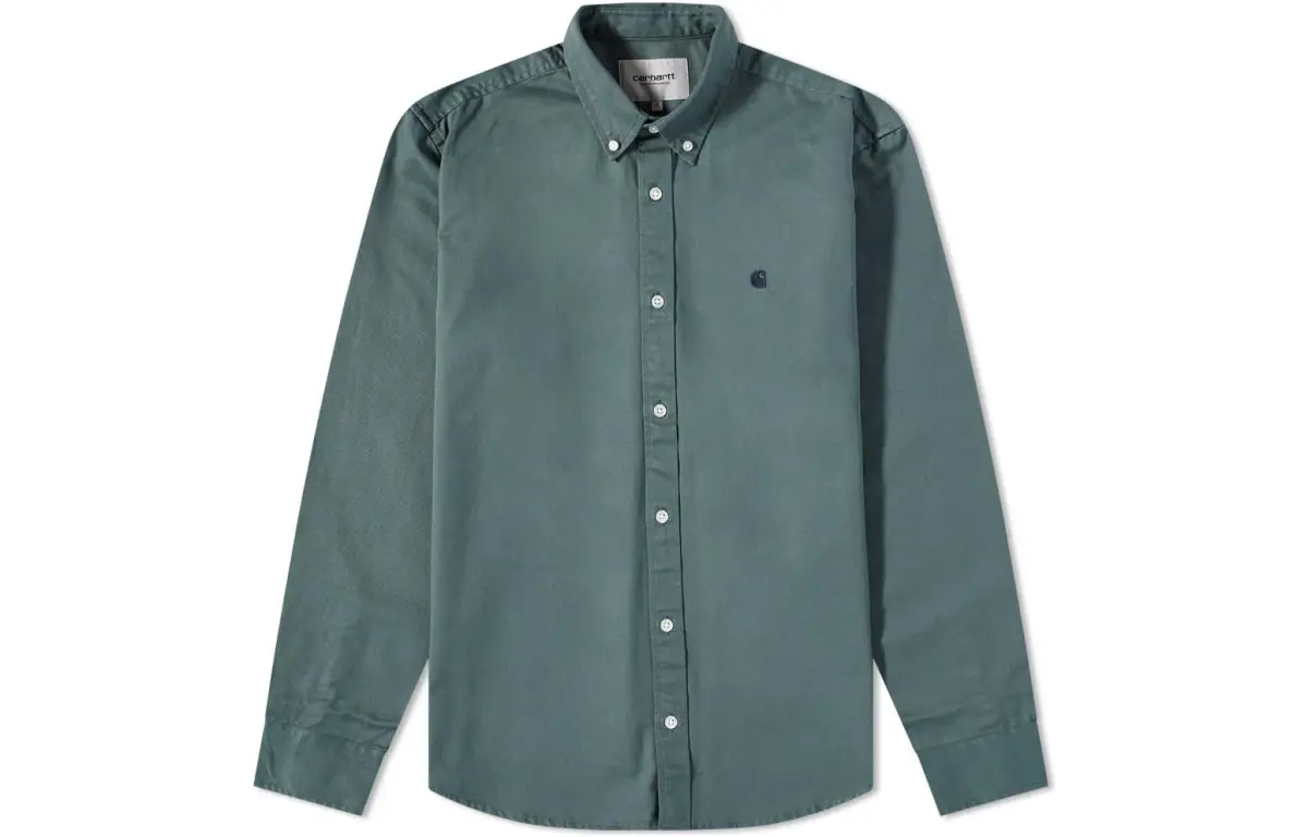 Carhartt WIP Shirts Men's Green Lapel Moderate Shirt