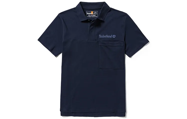 Timberland Polo Shirts Men's Dark Sapphire Polo Collar Moderate Straight Fit