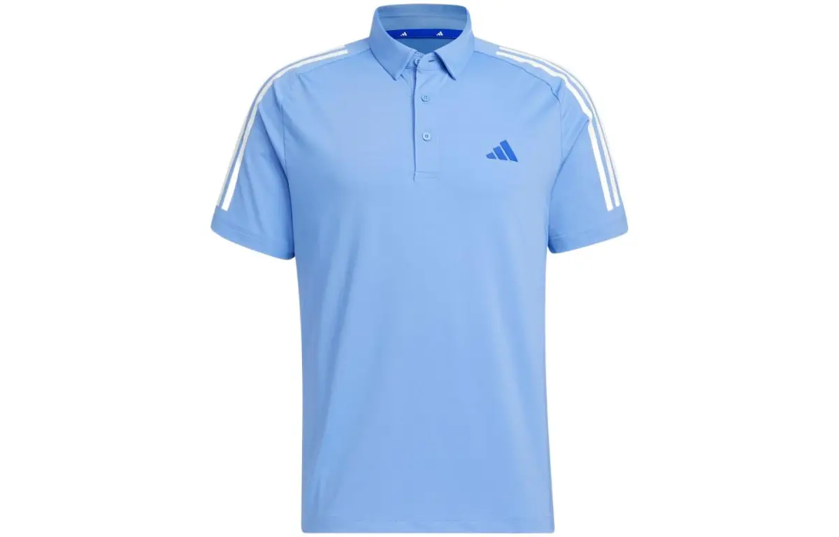 Adidas Polo Shirts Men's Blue Polo Collar Moderate Straight Fit