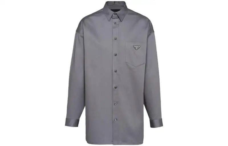PRADA SS23 Shirt Men's Iron Gray