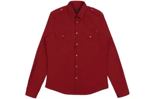GUCCI Shirts Men's Red Lapel Moderate Other