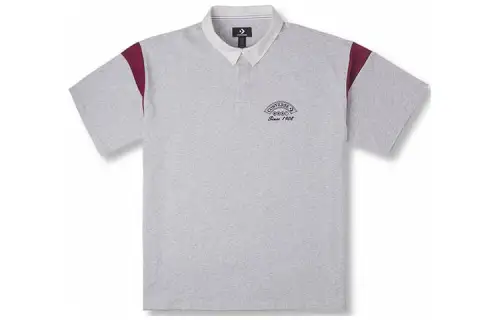 Converse Polo Shirts Men's Gray Polo Collar Moderate Straight Fit