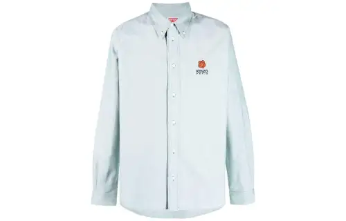 KENZO Boke Flower Logo Embroidered Buttoned Shirt