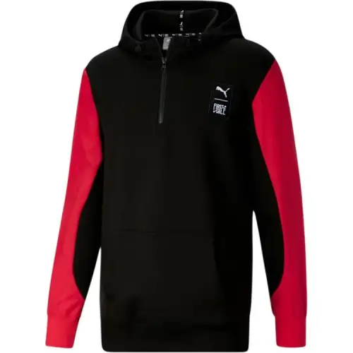 PUMA x FIRST MILE Quarter Zip Training Hoodie Sweatshirt Men's Black
