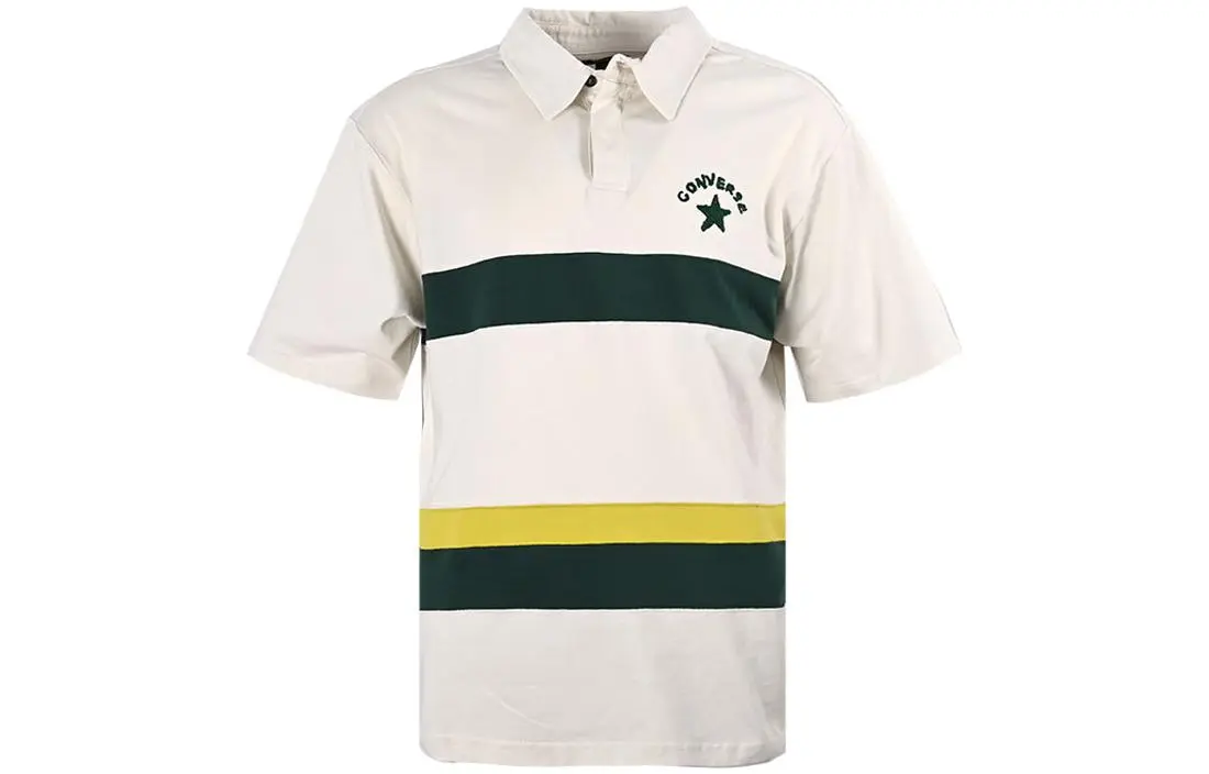 Converse Polo Shirts Men's Beige Polo Collar Moderate Straight Fit