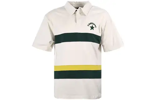 Converse Polo Shirts Men's Beige Polo Collar Moderate Straight Fit