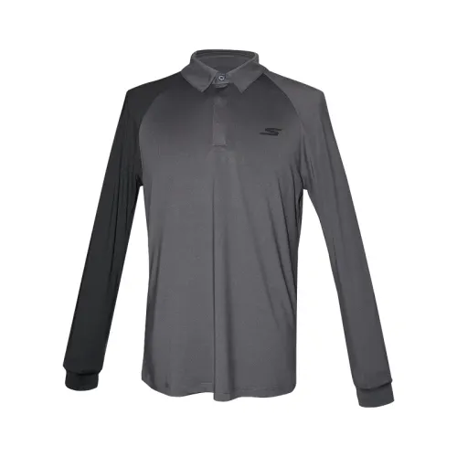 Skechers Polo Shirts Men's Black Pearl Polo Collar Moderate Straight Fit