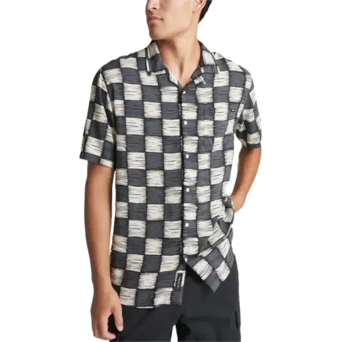 Vans MOORE Shirts Men's Gray Lapel Moderate Other