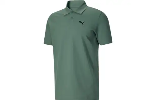 PUMA Fandom Polo Shirts Men's Eucalyptus Green Polo Collar Moderate Straight Fit