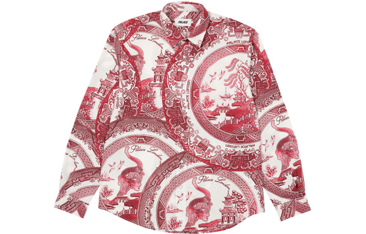 Рубашка Palace SS22 China Plate Shirt Red (красная)