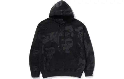 Bape Overall Garment Dyed Photo Pullover Hoodie