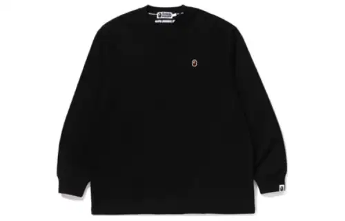 A Bathing Ape long-sleeve logo-patch T-shirt