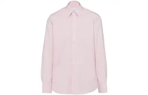 PRADA Shirts Men's Pink Lapel Moderate Other