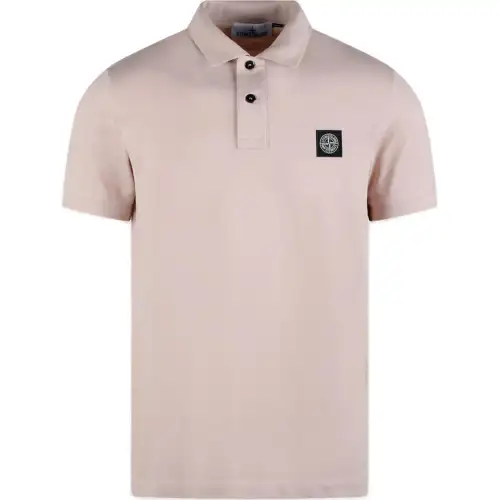 STONE ISLAND Logo Patch Short Sleeved Polo Shirt
