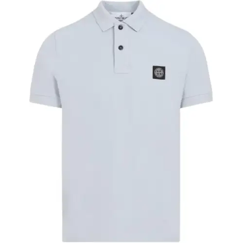 STONE ISLAND Logo Patch Short Sleeved Polo Shirt