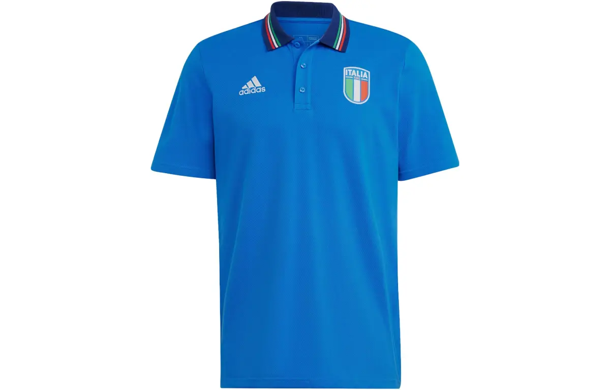 Adidas Italy Polo Shirt Men's Blue